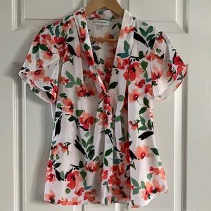 CK Floral Blouse NWOT